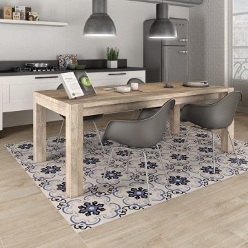 AMB-MONET 22X22-GREENLAND ASH 22X85-BRICKWALL BLANCO 7X28-TRIPOLI BLANCO 25X75