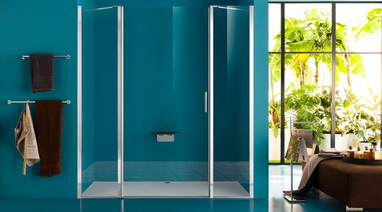 porte douche battant